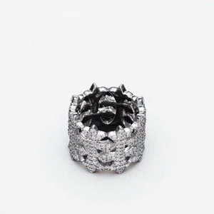 Anillos de moissanita de diamantes completos de lujo Anillo de diamantes de moissanita de Hip Hop con probador de diamantes de Plata de Ley 925 - Product Image 2