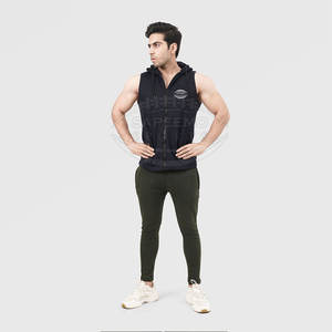 Men <b>Sleeveless</b> <b>Hoodie</b> Soft Breathable Polyester/Cotton Material Customizable Print Design for Gym Fitness Winter Outdoor - Product Image 4