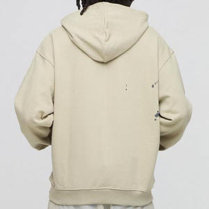 Sweat-shirt à capuche 100% coton polaire léger écologique et respirant Hip Hop pour hommes avec logo personnalisé Nouveau - Product Image 4