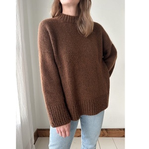 Sudadera con capucha de lana larga de invierno de 350G para mujer, sudadera de gran tamaño con cuello redondo y hombros caídos, algodón y poliéster de BD - Product Image 6