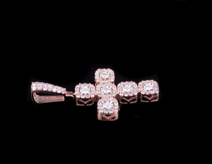 Colgantes cruzados completos de Hip Hop en joyería de plata esterlina S925 para hombres y mujeres con colgante de diamante Moissanite de corte redondo - Product Image 2