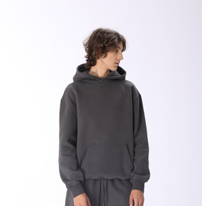 Venta al por mayor logotipo personalizado de los hombres de invierno con capucha lavado ácido chándal Regular Fit Jogging traje Streetwear OEM servicio bajo precio - Product Image 1