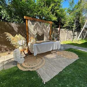 Boho Macrame Wedding <b>Backdrop</b> Chic Bohemian Decor <b>Party</b> <b>Backdrop</b> Wall for Weddings - Product Image 1