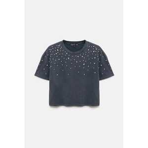 Camiseta Corta con Bordado de Piedras - Product Image 6