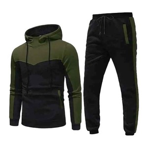 Conjunto Deportivo de Dos Piezas con Capucha, Grueso y Sólido, para Otoño, Pantalones Deportivos, Joggers, 100% Algodón, Personalizado - Product Image 1