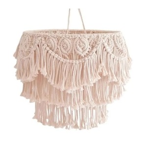2024 Pantalla de lámpara de macramé bohemio para restaurante Hotel decoración del hogar disponible al por mayor de Isar International LLP Luz elegante - Product Image 5