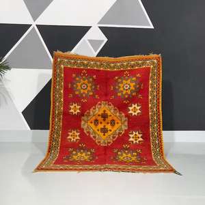 พรมโมร็อกโกแท้ ทำมือจากขนสัตว์ ลายเบอร์เบอร์แบบดั้งเดิม สไตล์วินเทจและโมเดิร์น สำหรับตกแต่งบ้าน - Product Image 1