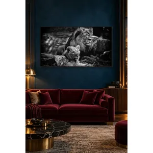 Impression sur toile Fida Lion et Lionesse sur les rochers - Product Image 4