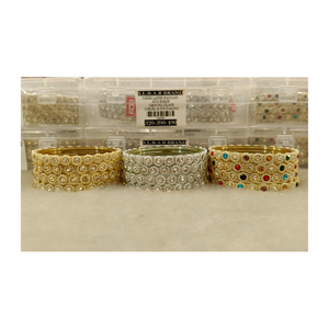 Classic Rajwadi Bangles for <b>Women</b> Metal Crafted with Ball Shape <b>Pearl</b> Main Suitable for Weddings Festivals and Daily Wear - Product Image 1