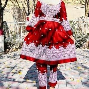 Handmade Traditional Afghani <b>Dress</b> for Women High Quality Silk and Cotton Material for Summer Vintage Style-0554 - Product Image 6