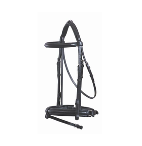 Bridon de cheval en cuir noir de qualité supérieure, vente chaude, accessoires d'équitation de qualité supérieure, vente en gros, fabricants indiens - Product Image 1