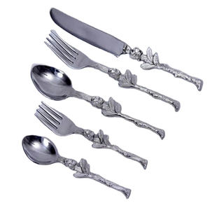 Juego de cubiertos con mango de diseño floral, cubiertos de plata, ideal para Hotel, restaurante, boda, uso de Mesa de la India - Product Image 1