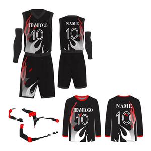 Ensemble de deux pièces pour femmes-Uniforme de basket-ball personnalisé-Impression numérique-Coton-Fibre de bambou antibactérien-Manches complètes-Club d'équipe - Product Image 3