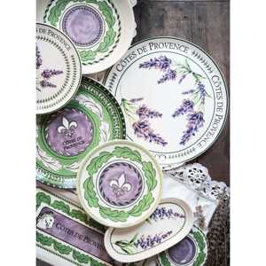 Frutero con patas de cerámica Provence Lavender Purple 23x14 cm - Product Image 2