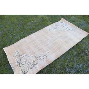 พรมลายตุรกี ขนาด 3x6.1 ฟุต พรมวินเทจ พรมขนสัตว์สีน้ำตาล - Product Image 3