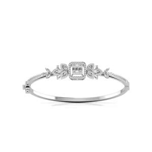 18k Yellow Round Moissanite <b>Bracelet</b> for Women Unique Classic Prong Set <b>Bracelet</b> Halo Design Classic Unique Bangles - Product Image 2