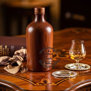 Eco-Friendly Reusable Vintage Style Wooden Water Bottle with Lid for <b>Kids</b> Natural Safety Customizable Home & Office Use India - Product Image 2