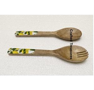 Juego de cubiertos de madera innovador de formas y tamaños atractivos de Venta caliente con impresiones de esmalte Juego de cubiertos Cubiertos al mejor precio - Product Image 1