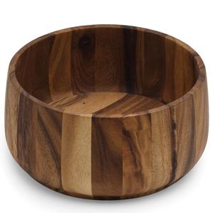 Bol en bois rond de conception moderne durable pour la maison et le restaurant, bol en bois d'acacia de vente chaude pour servir et offrir. - Product Image 5
