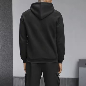 Sudadera con capucha de alta calidad con logotipo personalizado para hombre, sudadera informal de tejido de punto suave con cordón y bolsillo de ajuste Regular para hombre - Product Image 4