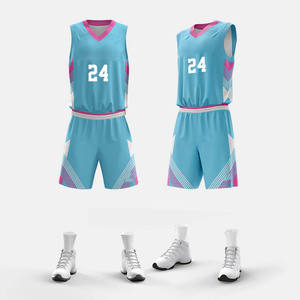 Ensemble de maillot et short de basket-ball pour hommes, respirant, léger, à séchage rapide, vêtements de sport athlétiques pour l'entraînement, la pratique et la compétition - Product Image 1