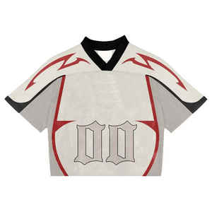 Camiseta de fútbol americano para hombre de poliéster con estampado de logotipo personalizado OEM - Product Image 2