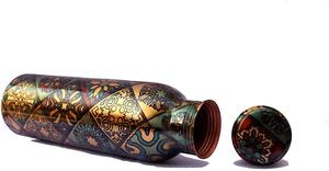 Top Selling 1L <b>Metal</b> Copper <b>Water</b> <b>Bottle</b> New Designer Sport Style for Gym Use Directly Sourced From India - Product Image 6
