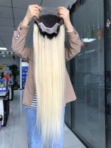 Tốt Nhất Bán Buôn 613 HD 360 Đầy Đủ Ren Tóc Giả Tóc Con Người Tóc Vàng 613 Phụ Nữ Tóc Giả Dài Ấn Độ 13X4 13X6 Đầy Đủ Ren 1 Mảnh Thụy Sĩ Ren - Product Image 3