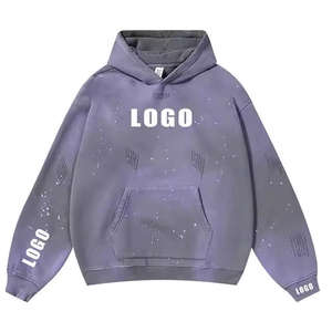 Sudadera con Capucha Personalizada OEM para Hombre, Lavado Ácido, 100% Poliéster, Color Sólido, Sudadera Extra Grande de Alta Calidad al por Mayor - Product Image 4