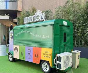 Tuktuk Drivable Mobile Street Trailer Bakery Hot Dog Totalmente Carregado Único Combi Aço Inoxidável Retro Food Truck Elétrico nos EUA - Product Image 3