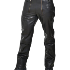 Mens Leather Breakaway Thong <b>Black</b> Faux Leather One Size Fetish Underwear - Product Image 4