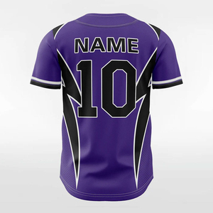 เสื้อเบสบอลผ้าเจอร์ซีย์พิมพ์ลายดิจิตอลผ้าเจอร์ซี่น้ำหนักเบาใส่ได้พอดีปกติผลิตตามสั่งสีพื้น - Product Image 3
