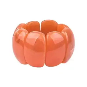 Genuine Quality Stylish Yellow Orange Resin Wooden <b>Fashion</b> <b>Bangles</b> for Women and Girls for Parties and Engagements Low Price - Product Image 6