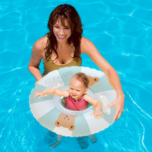 Bouée gonflable Donut pour enfants avec poignées et filet pour les jambes, pratique pour les baignoires et les sièges de bain - Product Image 4