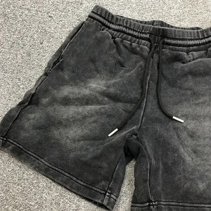 Pantalones Cortos Deportivos Personalizados de Alta Calidad con Lavado Ácido, Estilo Vintage, Desgastados, de Poliéster/Algodón para Hombre - Product Image 5