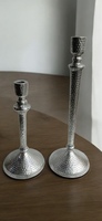 Ensemble de 3 bougeoirs de luxe en laiton noir et or | Bougeoir décoratif élégant pour la décoration de la maison et du mariage