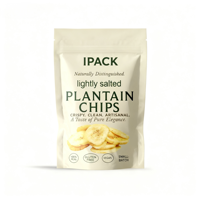 Chip pisang plaintain kantong berdiri dapat ditutup kembali kantong bantal Chip buah kantong kemasan plastik untuk Chip pisang