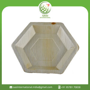 Vajilla desechable biodegradable de la mejor calidad: cuencos hexagonales de hoja de palma en diferentes tamaños para fiestas, bodas y eventos - Product Image 2
