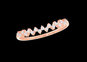 Bague empilable en diamant de 0.50 ct en or massif/argent sterling 925 OEM vente en gros de bagues en diamant bague de fiançailles - Product Image 4