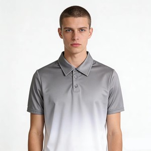Chemises polo à manches courtes en polyester avec logo personnalisé, imprimées en dégradé, pour la publicité, la promotion, les expositions, le personnel, les uniformes de travail, OEM - Product Image 5