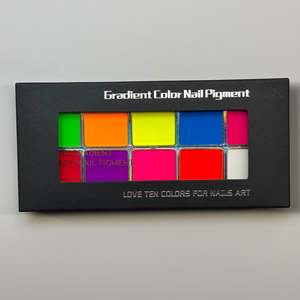Palette di Pigmenti per Nail Art A10jet Bold Neon, 10 Colori Solidi Brillanti e Sfumati per Design Unghie Accattivanti - Product Image 3