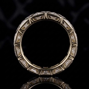 LILABA ENTERPRISE Bague unisexe en or rose 18 carats avec diamant de laboratoire taille triangle, pureté F VVS2, certifiée IGI, pour usage quotidien - Product Image 2