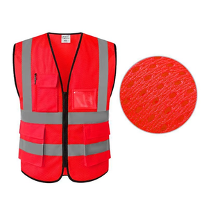 Chaleco de trabajo de construcción estándar ANSI, 12 colores brillantes, chaleco de tráfico transpirable de talla grande para chaleco de encuesta - Product Image 1