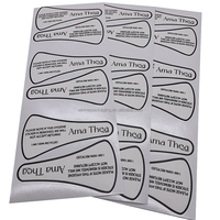 Autocollants d'hygiène personnalisés, produits d'hygiène transparents à étiquette privée pour les maillots de bain