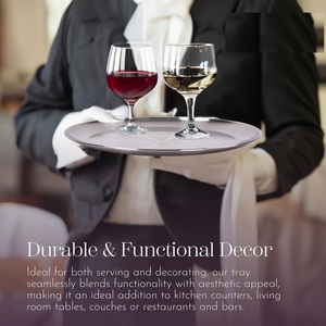 Plateau de service rond en acier léger non fini, fourni directement par l'usine, pour restaurants et usage domestique, disponible en plusieurs tailles - Product Image 6