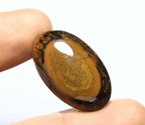 الحجر الكريم الطبيعي لشكل عين النمر Cabochon ذو الشكل البيضاوي لصنع المجوهرات من أحجار عين النمر الجميلة متخصصة في هدايا أعياد الميلاد