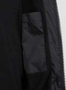 Veste matelassée noire pour homme, style streetwear, col montant, fermeture éclair personnalisée, vêtement d'extérieur d'hiver - Product Image 6