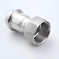 Raccord de tuyauterie en acier inoxydable SS304 SS316L DN25*1/2 à filetage mâle-femelle pour eau et gaz