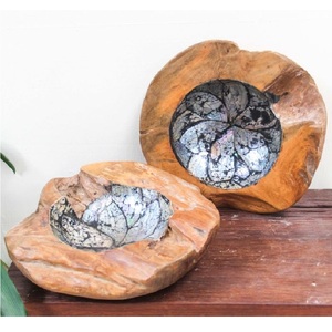 แม่มุกเรียงรายไม้สักชามเสิร์ฟชามสําหรับบ้านขนาดที่กําหนดเองคุณภาพดีที่สุด MOP ชามสําหรับตกแต่งโต๊ะรับประทานอาหาร - Product Image 1