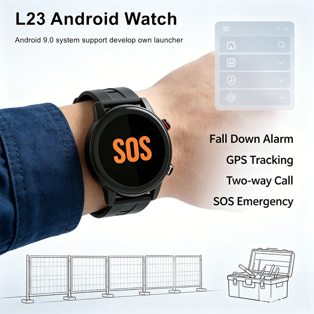 SDK GPS Smart Watch L23 for Elderly Fall Detection & SOS 2-Way Calling Tracker with 4G Sim Card Health Tracker Bracelets